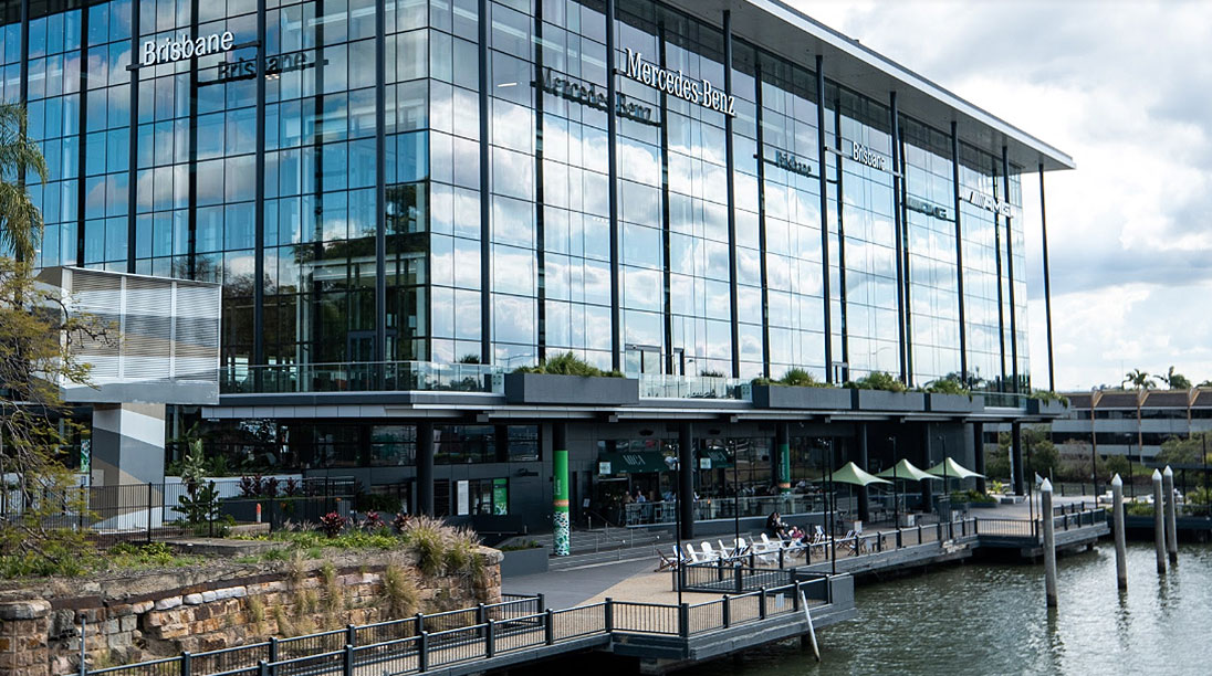 MICA Brasserie operating on the waterfront at Mercedes-Benz Brisbane’s new Breakfast Creek home